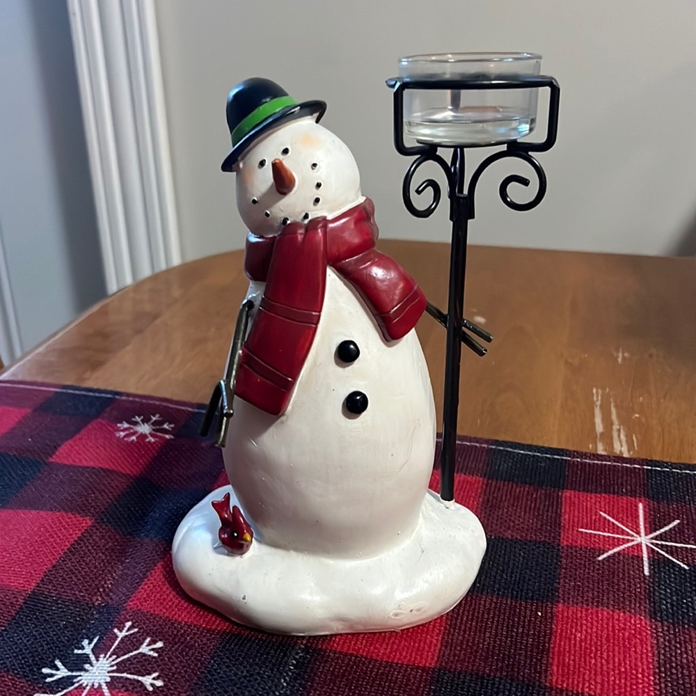 Sweet Snowman Tea Light Holder